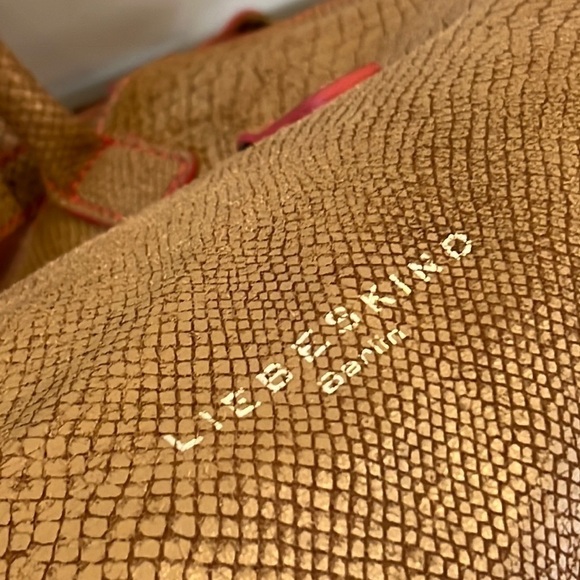 ⭐️ LIEBESKIND Handbag Purse Leather Gold Interior - Picture 2 of 14